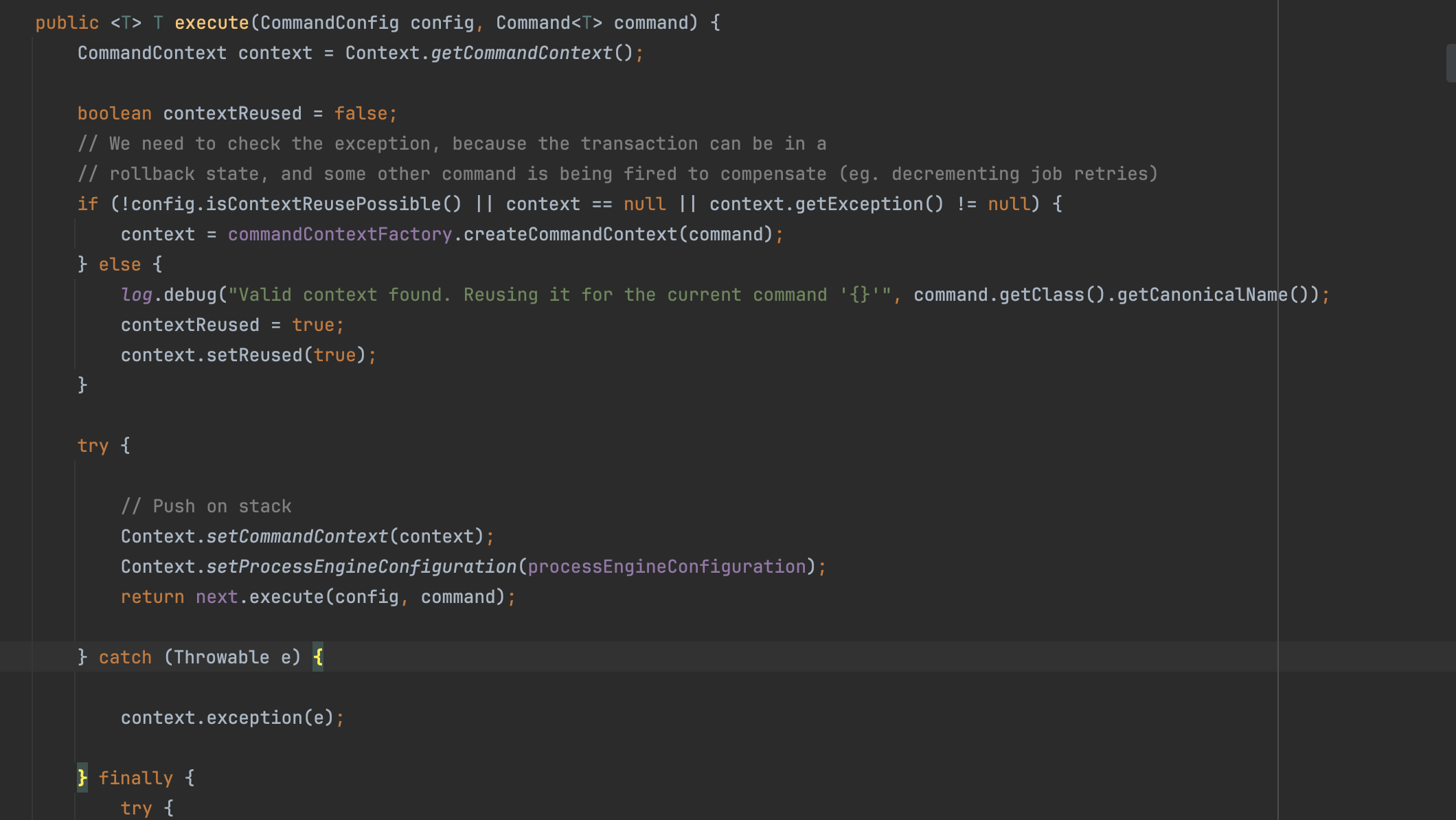CommandContextInterceptor